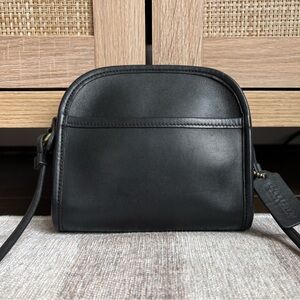 COACH Vintage Abbie Black Leather Crossbody Shoulder Bag Handbag Purse 9017